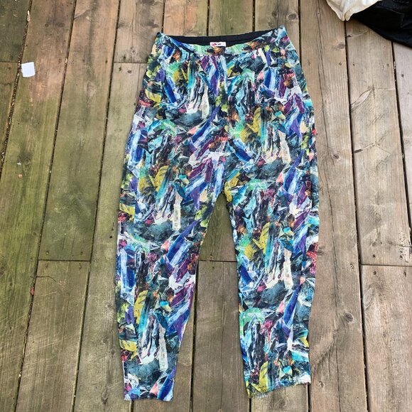 RARE 2010 Damaged Acne Studios 100% Silk Pants Size 32 Contact Stone - Picture 2 of 12